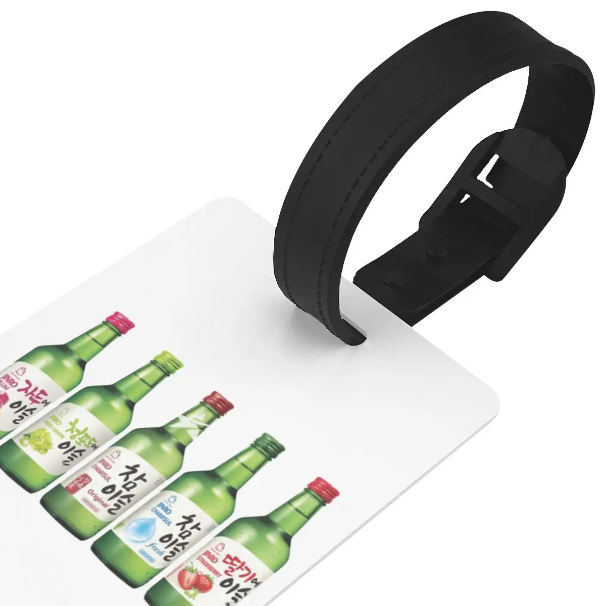 Jinro Soju 5 rasa Tag bagasi Aksesori koper Travel PVC bagasi Tag Boarding portabel Label pemegang alamat nama ID