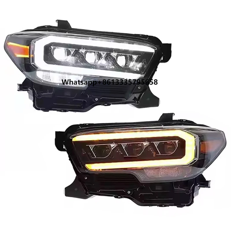 

3 Lens Full Led Headlight for TACOMA 2016 - 2021 Head Light DRL Daytime Running Driving Lamp Upgrade Headlamp Assembly