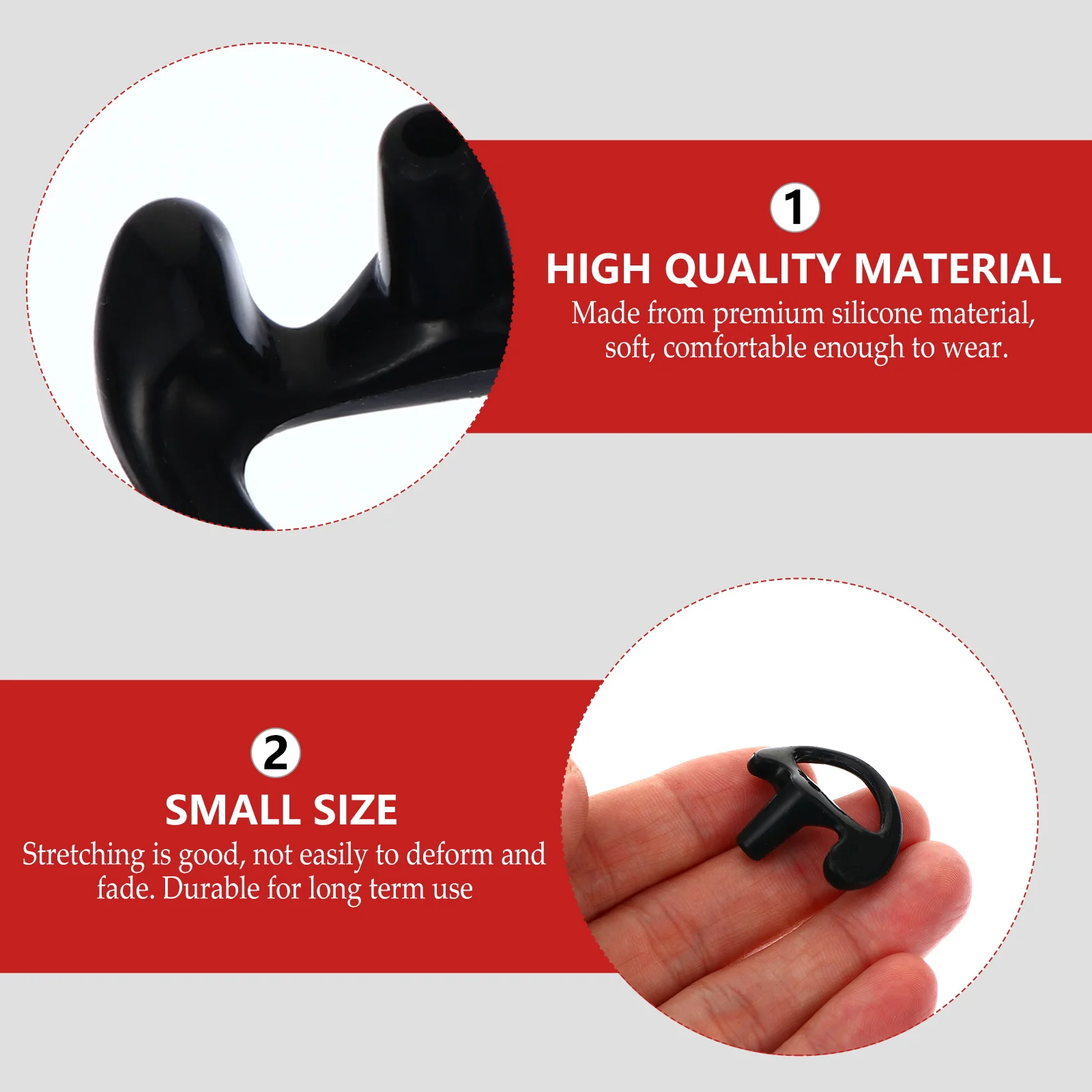 

Silicone Earplugs Soft Comfortable Durable Stretchable Radio Earmolds Acoustic Coil Tube Earpieces