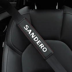 For Renault Sandero  Auto Accessories Top leather material automotive seat belt cover shoulder protector