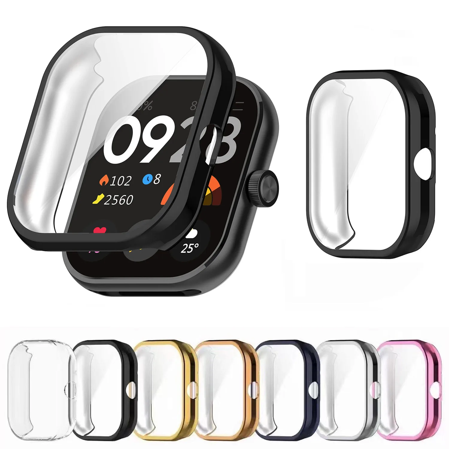 

Silicone Case For Redmi Watch 4 Smartwatch Shell Soft TPU All-Around Screen Protector Bumper Cover For Redmi Watch 3/3 Active