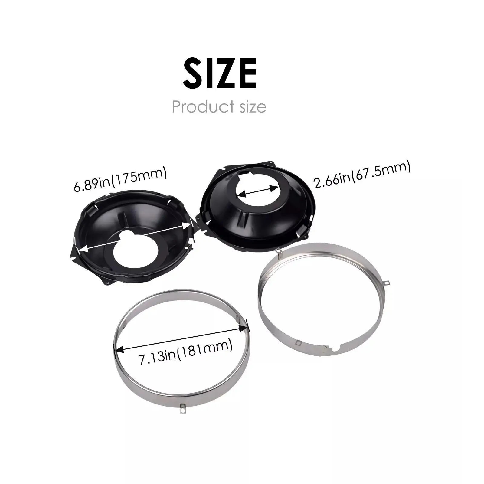 

28x Headlamp Retaining Rings Mounting Bucket Kit Lsot001045A Spare Part Replaces Auto Mount Hardware for II 1968