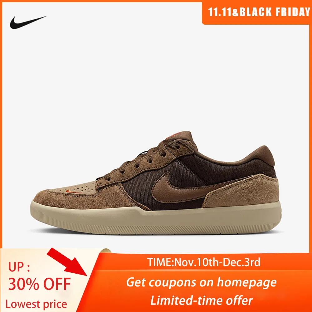 

Nike SB Force 58 Low-top Sneakers Retro Skateboard Shoes DV5477-201 Comfortable Casual Sports Shoes Non-slip Brown Unisex Shoes