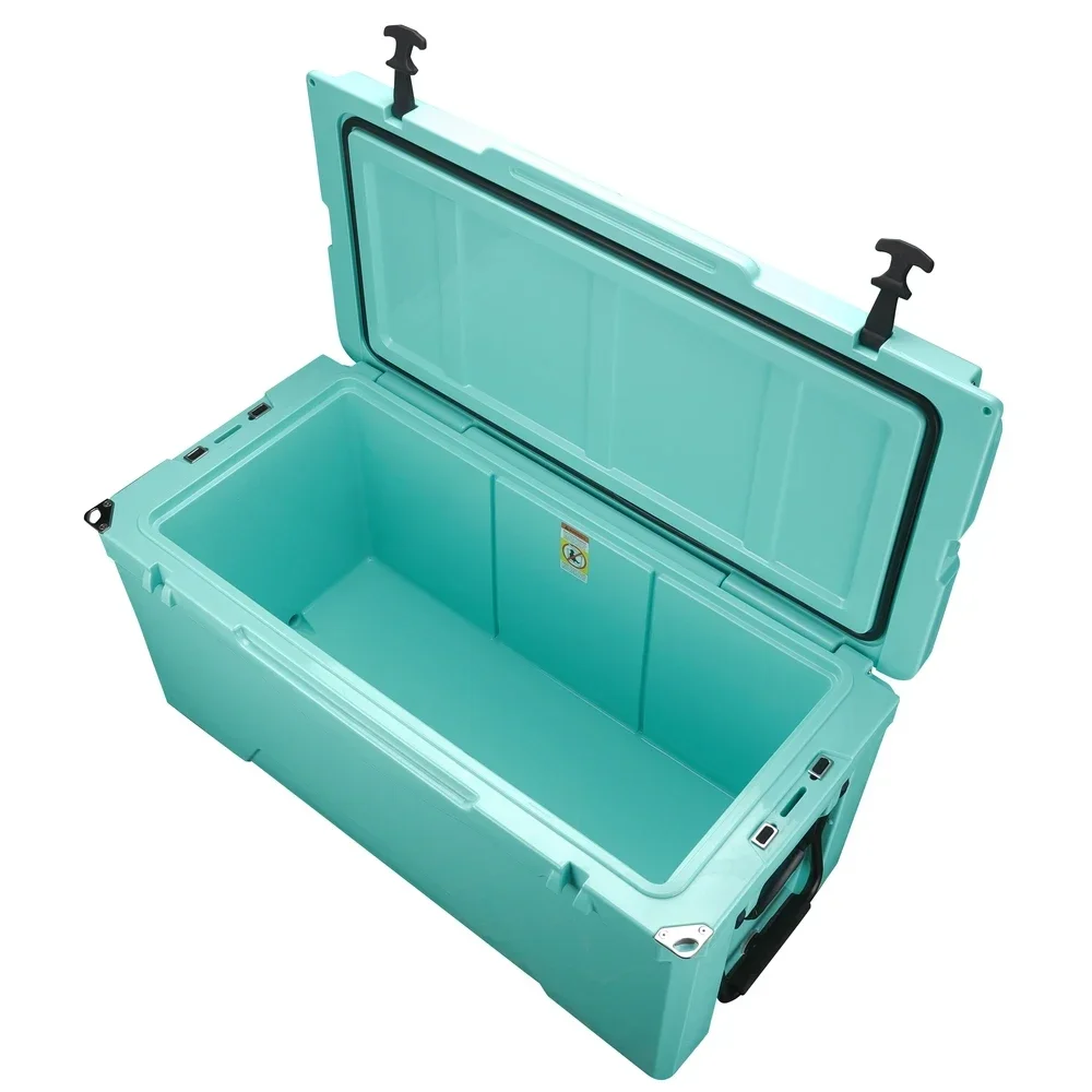 

Large Plastic 135L Ice Box Hard Cooler Box Rotomolded Cooler Box Camping Cooler with Wheels