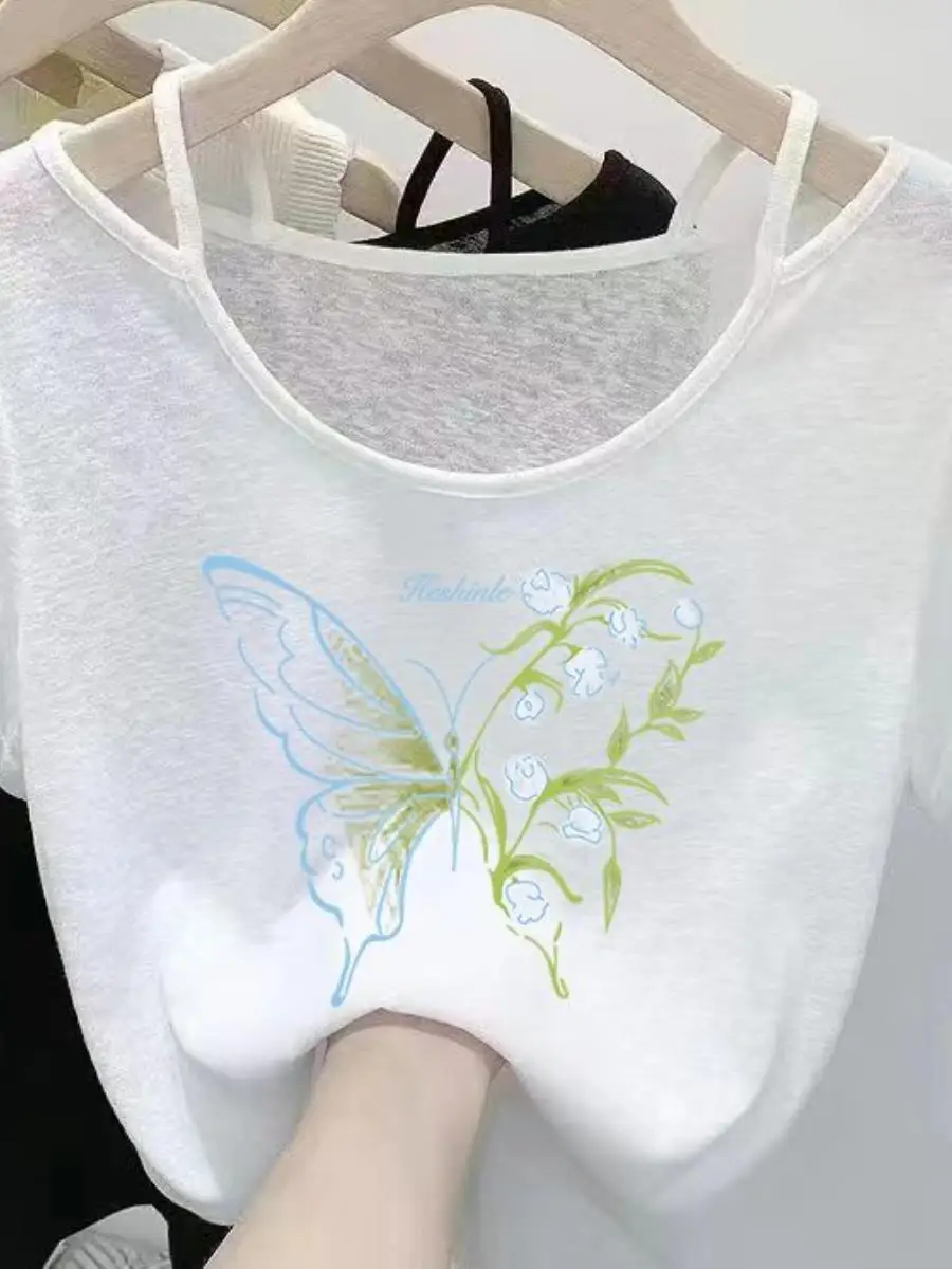 camiseta-de-seda-gelada-plus-size-de-verao-solta-com-design-de-alca-que-disfarca-a-silhueta-ombros-a-mostra-manga-curta