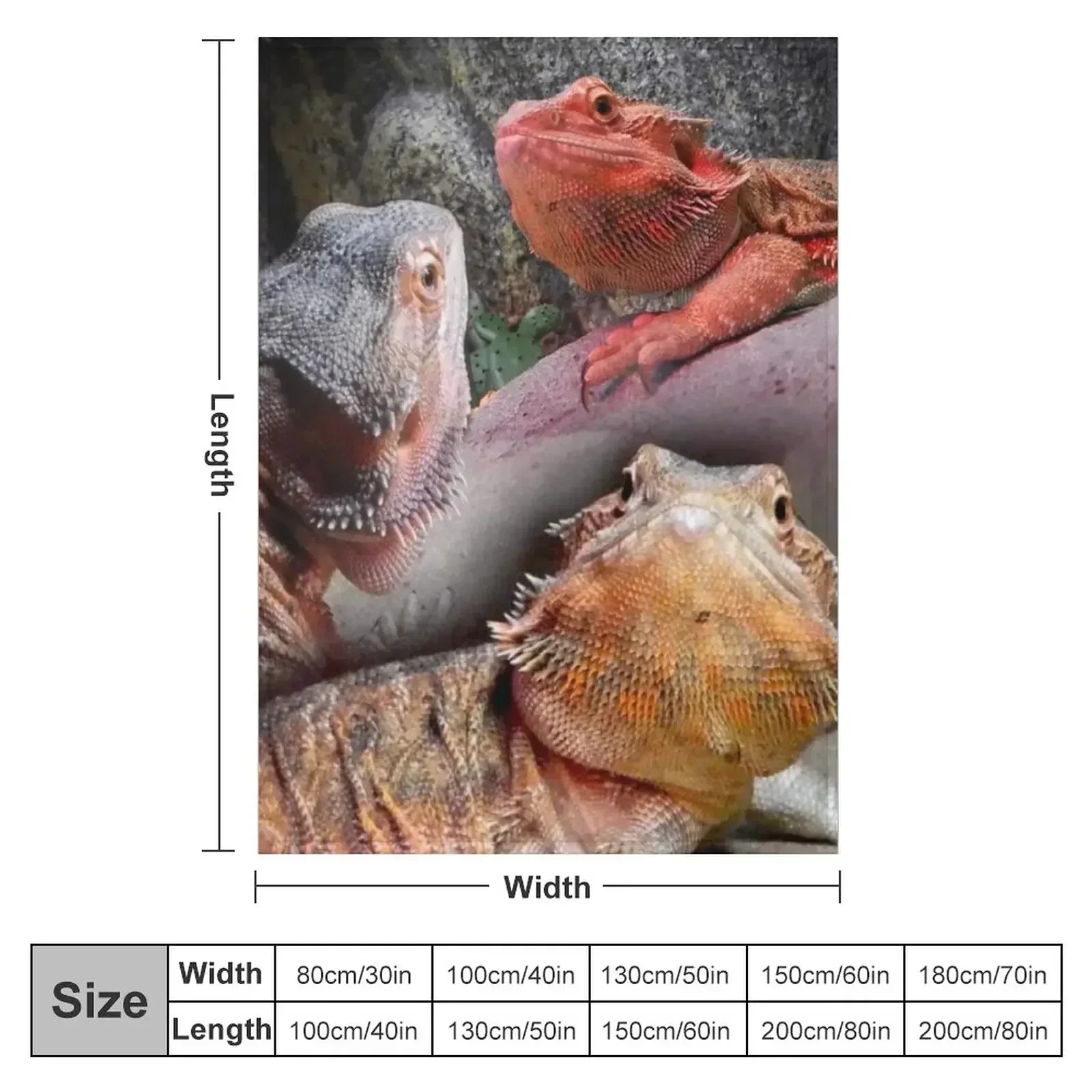 Bearded Dragon Throw Blanket Softest valentine gift ideas Warm Blankets