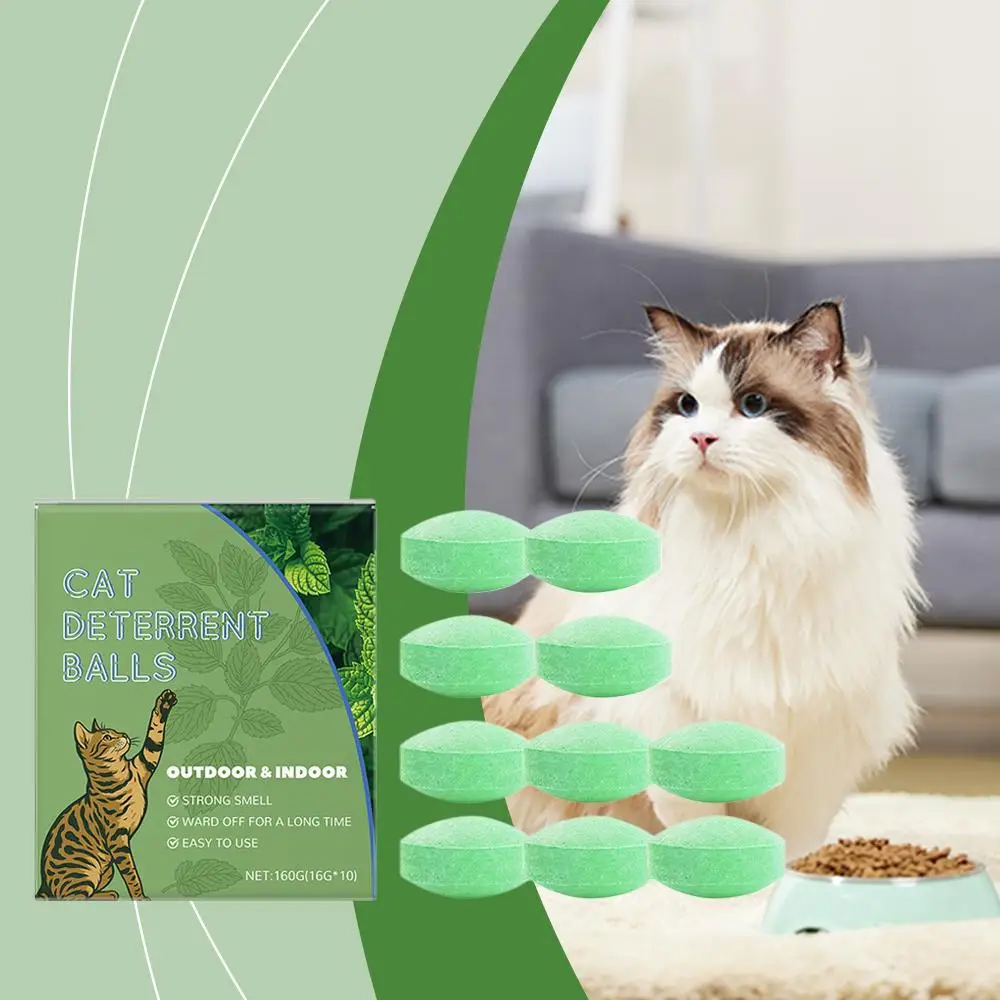 القط رادع في الهواء الطلق داخلي زيت النعناع الطبيعي إبقاء الكرة رادع قبالة ساحة الكلب حديقة القطط القط طارد الحديقة A8S0 #2
