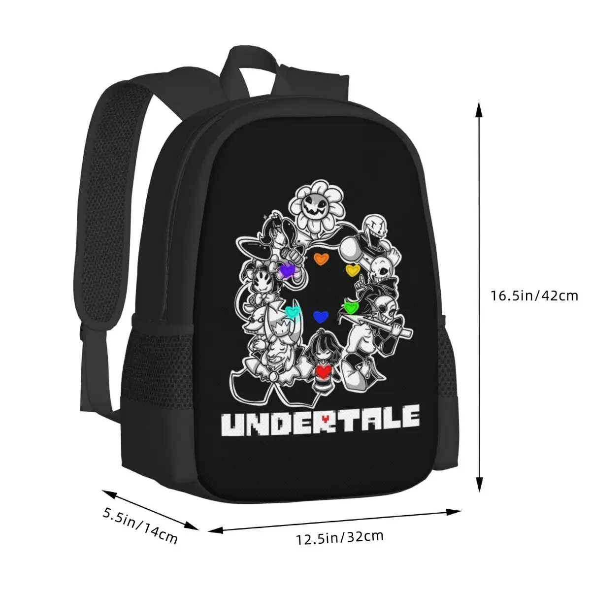 Game Undertale Determination Student Backpack School Bag Hiking Travel Daypack for Men Women Fashion Bookbag Shoulder Bags