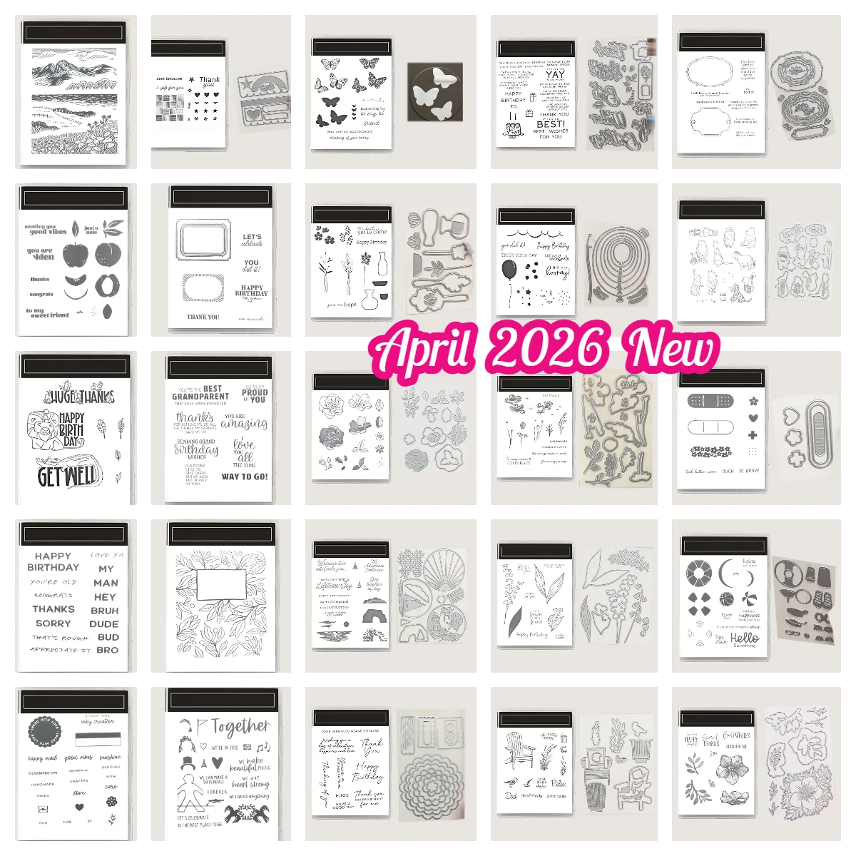 

Opulent Oasis Boutique Blossoms Thanks Man Stamp Dies DIY Greeting Scrapbook Molds Mother's Day Spring 2026 April New Arrivals