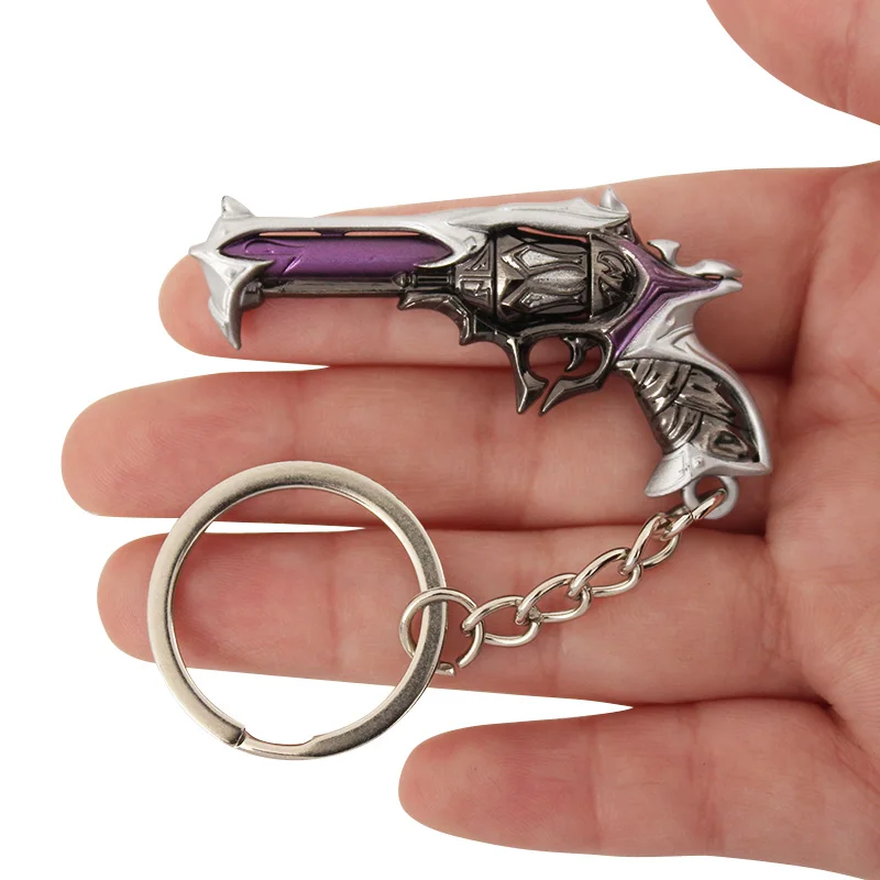 Valorant Keychain Reaver Knife Weapon, Phantom Special, 9cm, Mini Metal Alloy Gun, Model Game, Periferia Pingente para Brinquedos Infantis