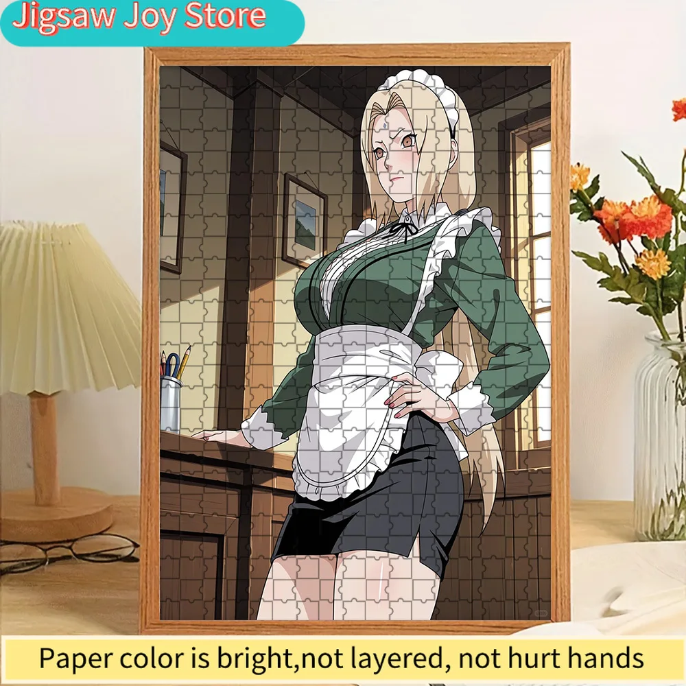 

Anime Naruto Tsunade In Green Maid Outfit Classic Room Scene Paper Puzzle, Premium High Definition Vivid Print, Smooth Burr-Free