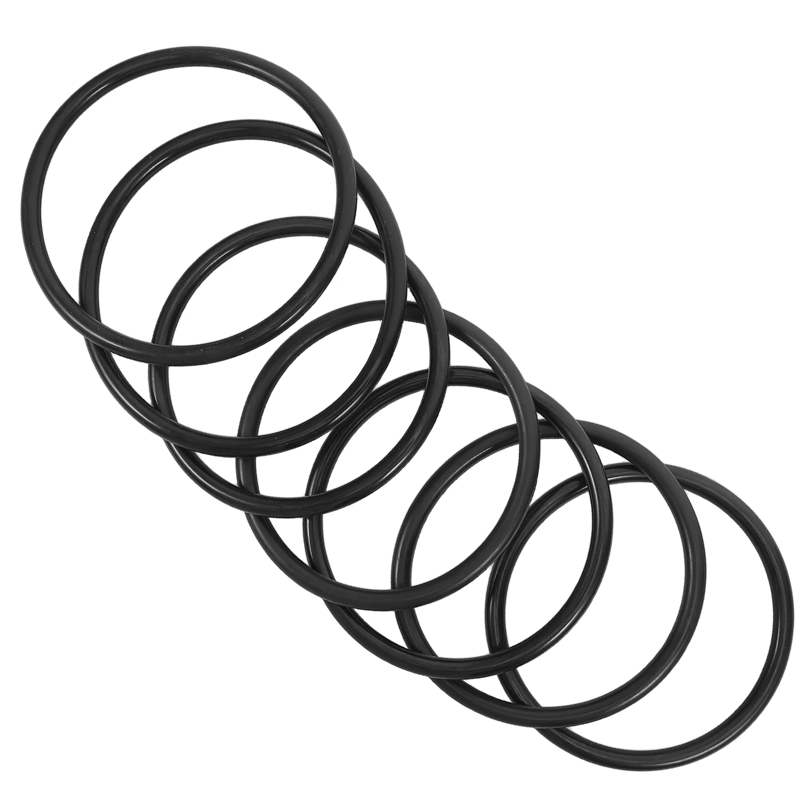 

7 Pcs Thick Rubber Sound Rings for Singing Bowl Meditation Decor Black Music Bowl Washer Child Ring Holders Accessories