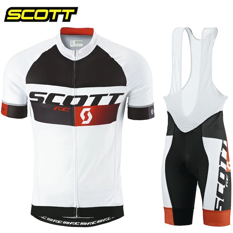 SCOTT Pro Cycling Jersey Set Summer Short Sleeve Breathable Men\'s MTB Bike Cycling Clothing Maillot Ropa Ciclismo Uniform Suit