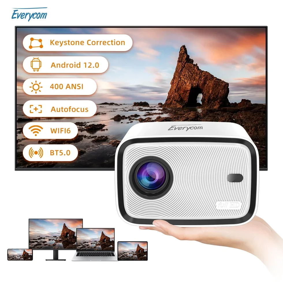 4K mini Android Portable Projector H5 Pro Projectors HD 4k 1080p Home Theater tv Android Proyector 4K video projecteur Projector