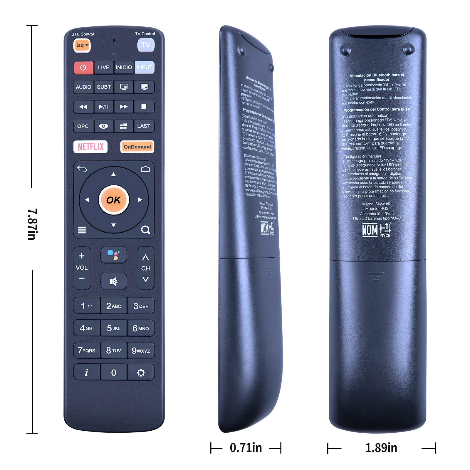 Nuovo telecomando per TV IZZI NUEVO skyworth RG3 TV