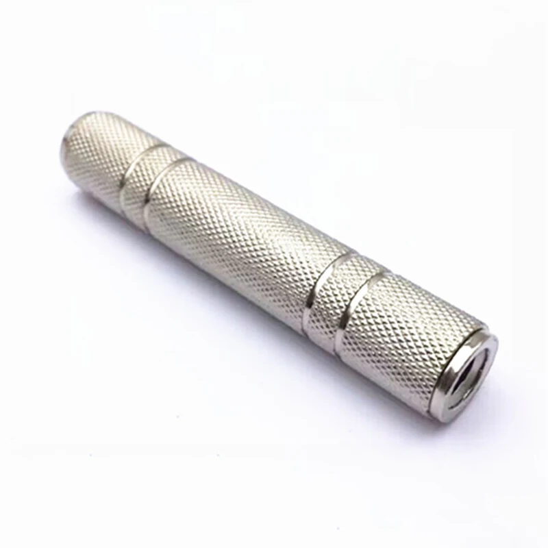 1pc  dual track Audio Adapter Connector 6.5mm Female To Female Coupler F/F Extension For Dual Channel  Headphone Jack Cables