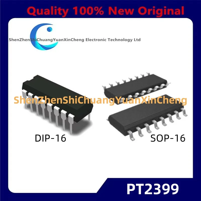 5-10 peças novo chip de processamento de reverberação digital de áudio pt2399 dip16 sop16 original em estoque