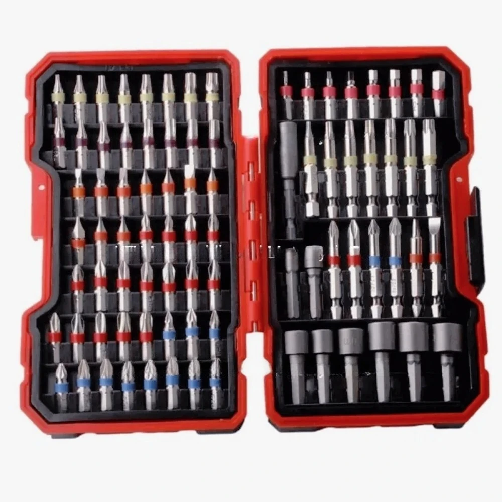 ZC-Suitable for  Cross Border Factory 83 Piece Set Of Anti Slip Screwdriver Heads,Rainbow,Strong Sleeve,Electric,Drill