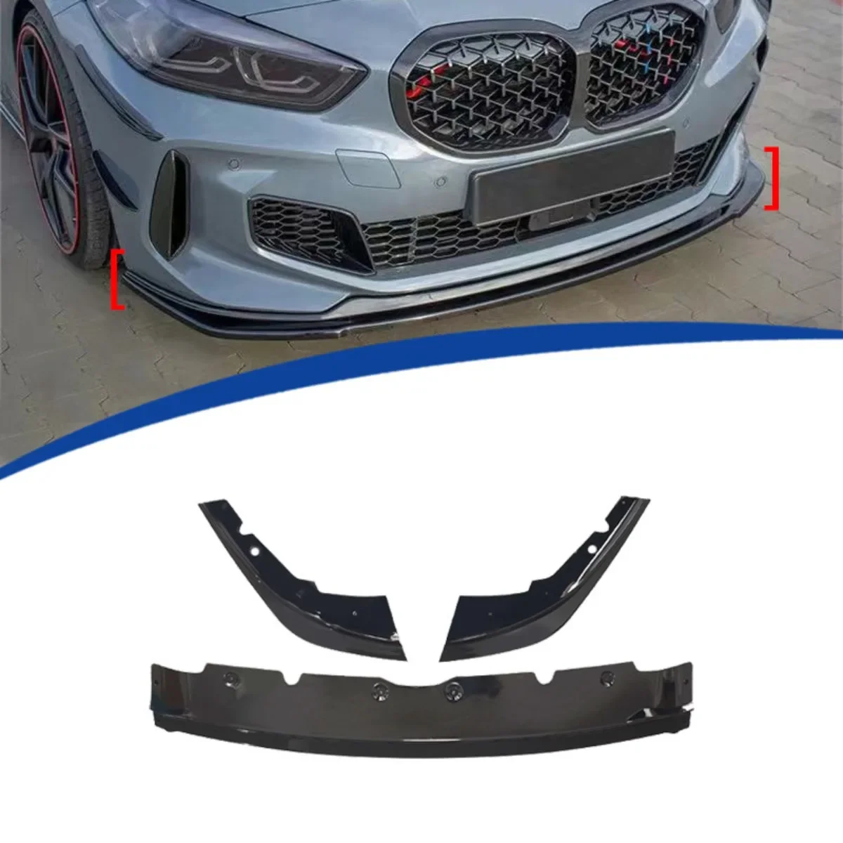 Suitable for BMW 1 Series F40 2020-2024 Front Shovel 3-section PP Material