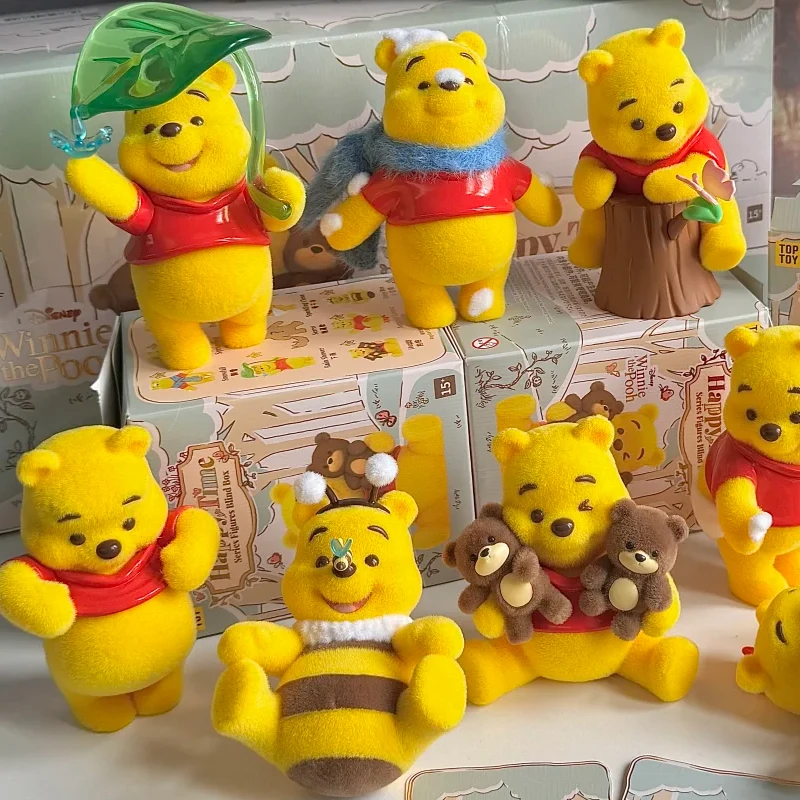 

Оригинальная серия Винни-Пух Happy Time, слепая коробка, милая коллекционная модель, загадочная коробка, подарок на день рождения, модная игровая кукла, рождественский подарок