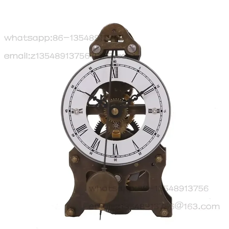 Nordic Mechanical Table Clock Metal Gear Copper Creative Desk Clock Vintage Industrial Style Home Office Decor Silent