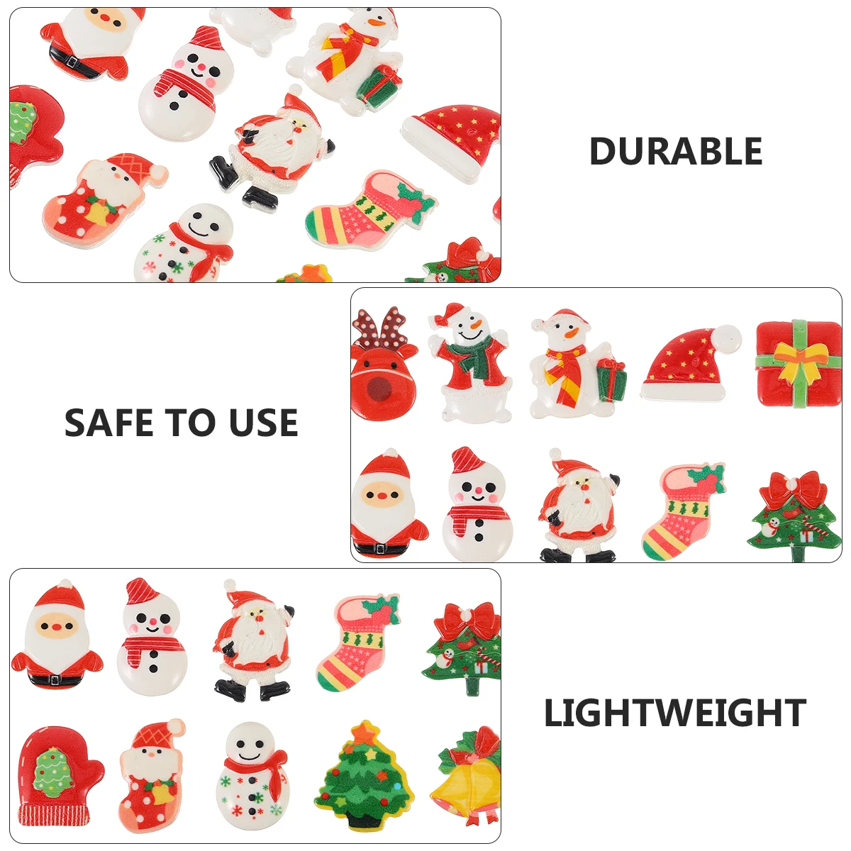 

30 Pcs Snowman Mobile Phone Case Accessories Hair Clip DIY Charms Christmas Decorations Craft Supplies Jewelry Handmade Making