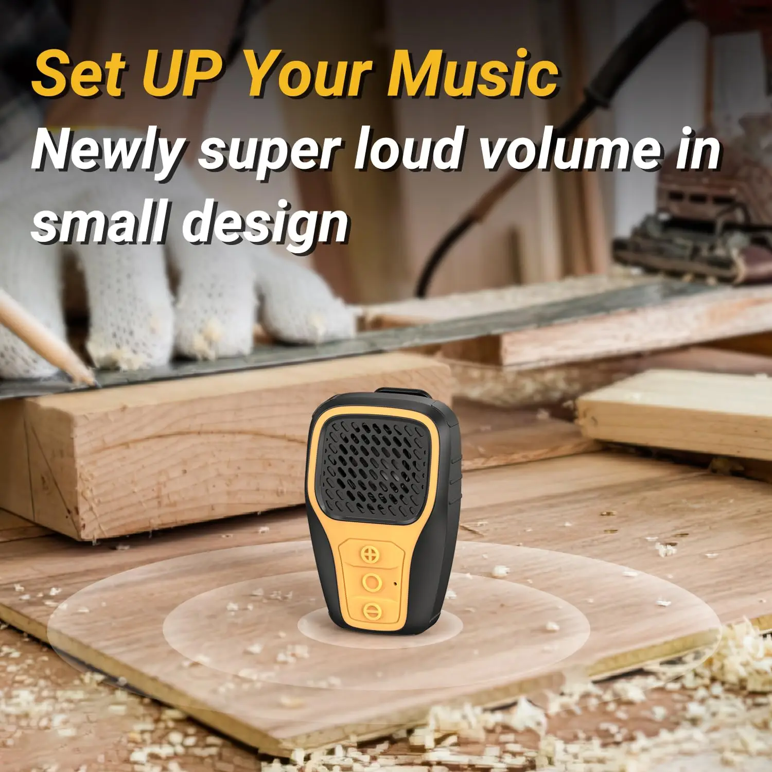 Wearable Bluetooth Speaker IP67 Waterproof Wireless Clip Speaker with Built-in Mic Hands-Free Music and Calls for Work/Riding/