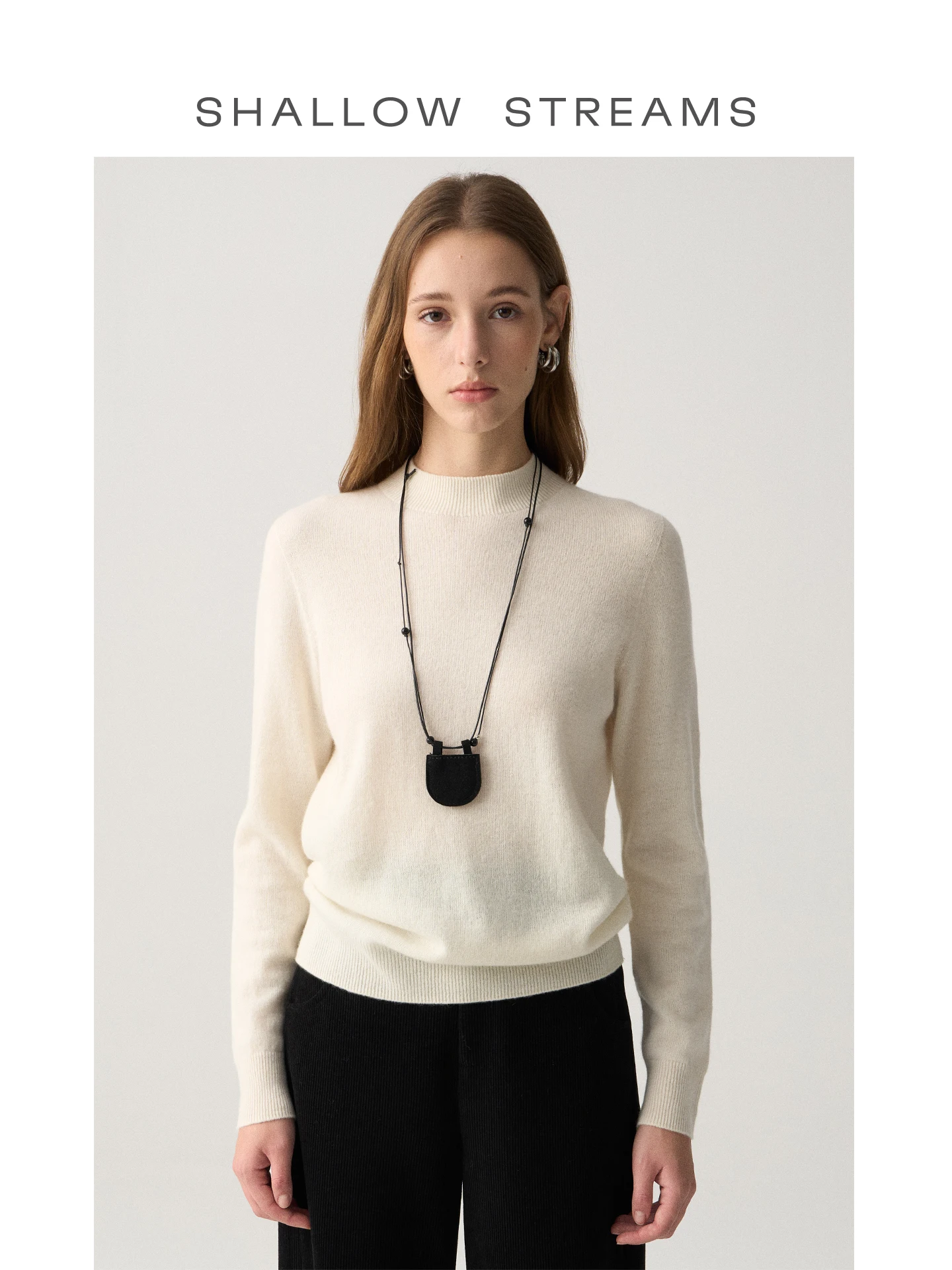 

Роскошный теплый шерстяной свитер с высоким воротником Slow Strs, модный и практичный, в морском стиле.