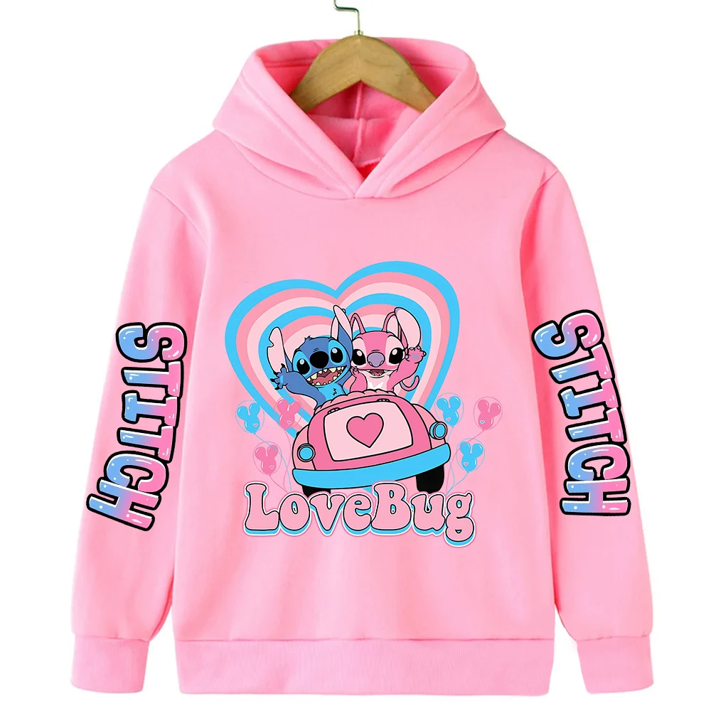 

Hoodie Stitch Children Disney Autumn Winter Pullover Kid Casual Clothes Kawaii Sweatshirts for Girl Boy Cartoon Tops Anime Hoody