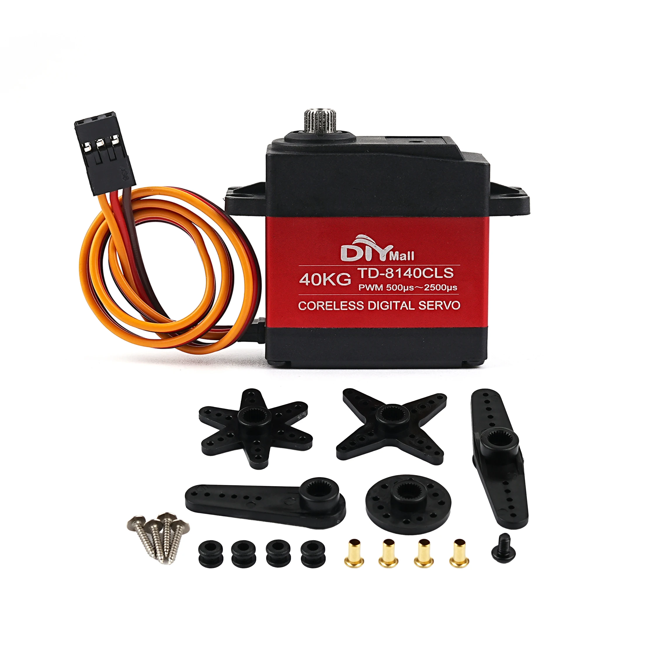 Servo numérique 40KG 180/270/360 degrés, couple élevé, moteur sans noyau en métal, fonction de puissance, servos pour bricolage, voiture Robot, avion, jouets