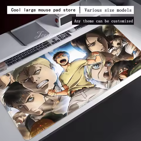 Attack On Titan Mousepad Mouse Pad Extended Gaming Keyboard Mats Large 90x40cm XXL Gamer Mousepad