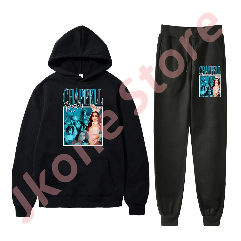 

Chappell Roan Logo Vintage 90's Merch Hoodies Jogger Pants Set Unisex Fashion Casual HipHop Streetwear