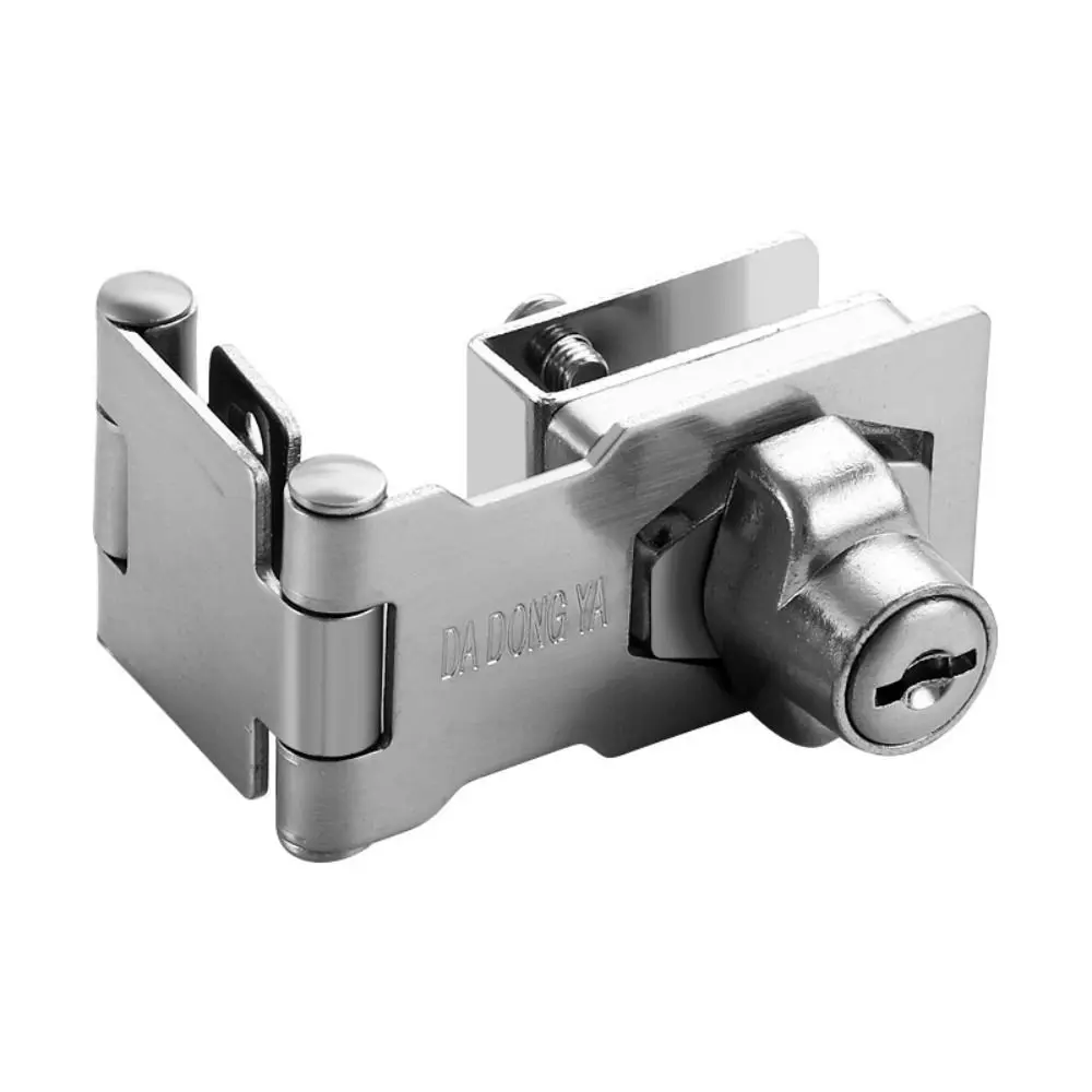 New Zinc Alloy Glass Door Lock Single/Double Door Security Cabinet Display Lock Punch-Free Hardware Cabinet Door Lock Showcase
