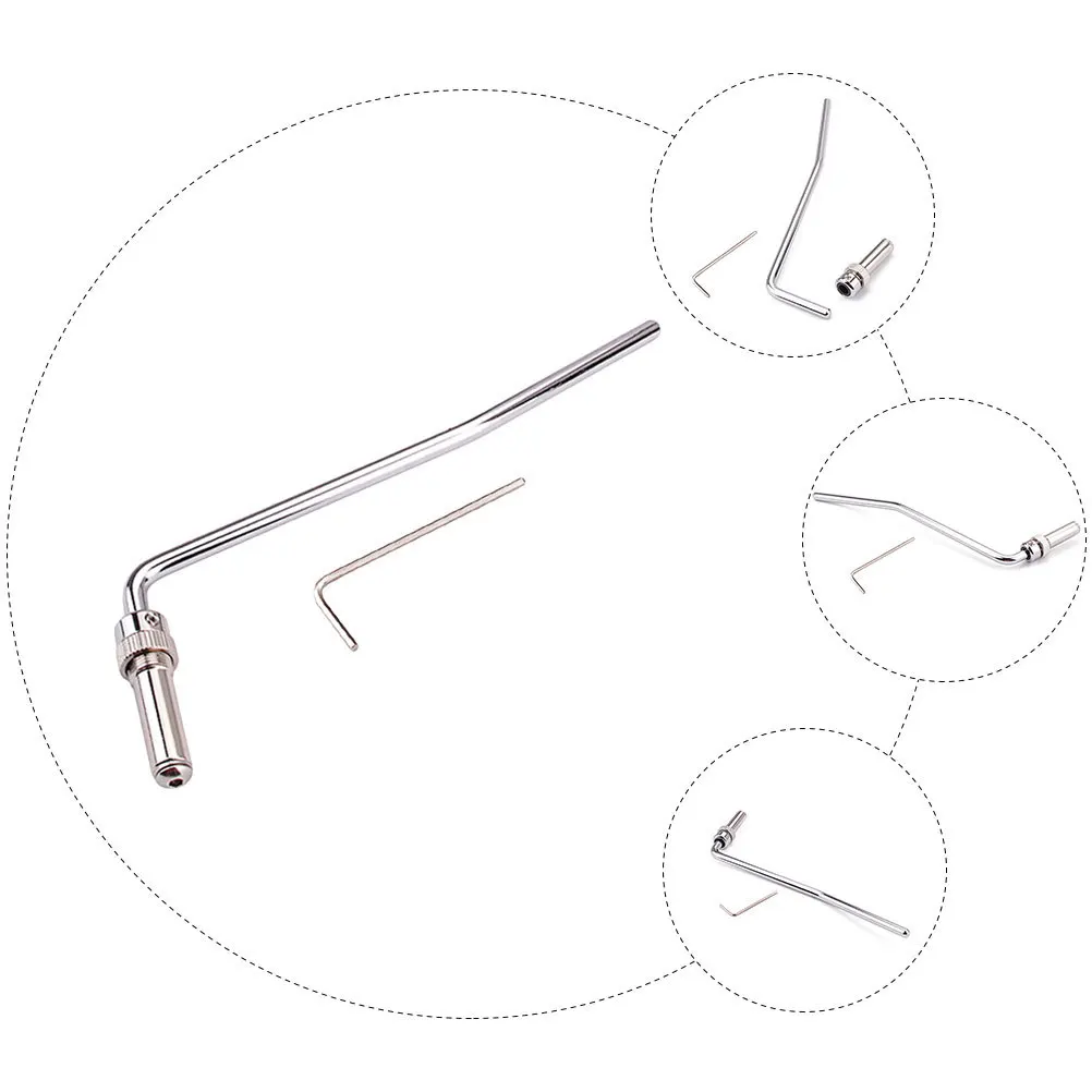 

Tremolo Bar Chrome Shaker Set Home Electric Guitar Accessory Double Vibrato Arm for Accessories