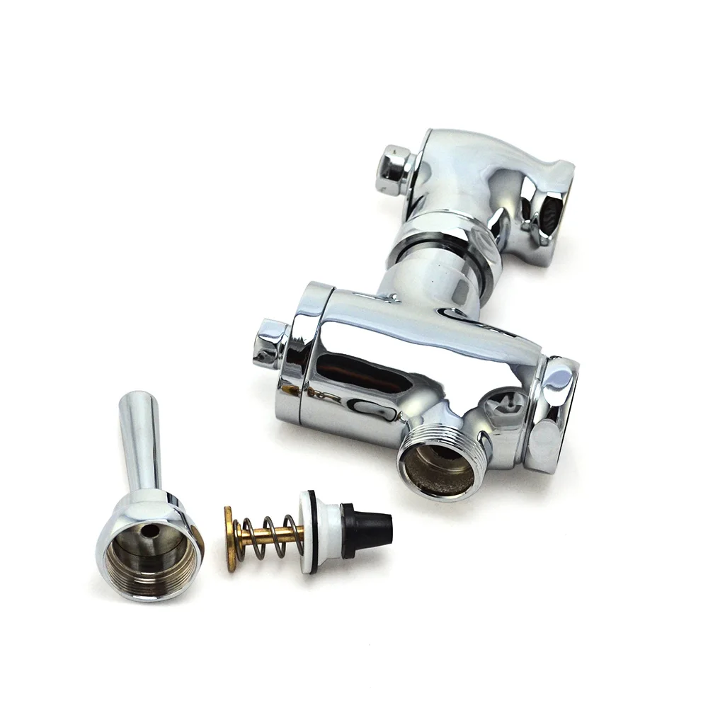 The newly designed easy-to-install brass silver WC toilet flush valve is fast and efficient