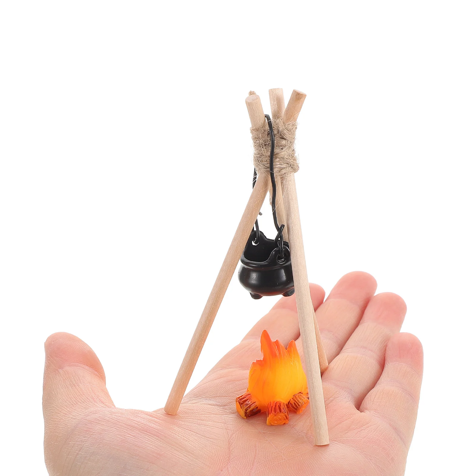 

2 компл. миниатюрный костер, набор камина, реалистичное поддельное огненное пламя для снежной сцены, аксессуары для кукольного домика, игрушечное костра