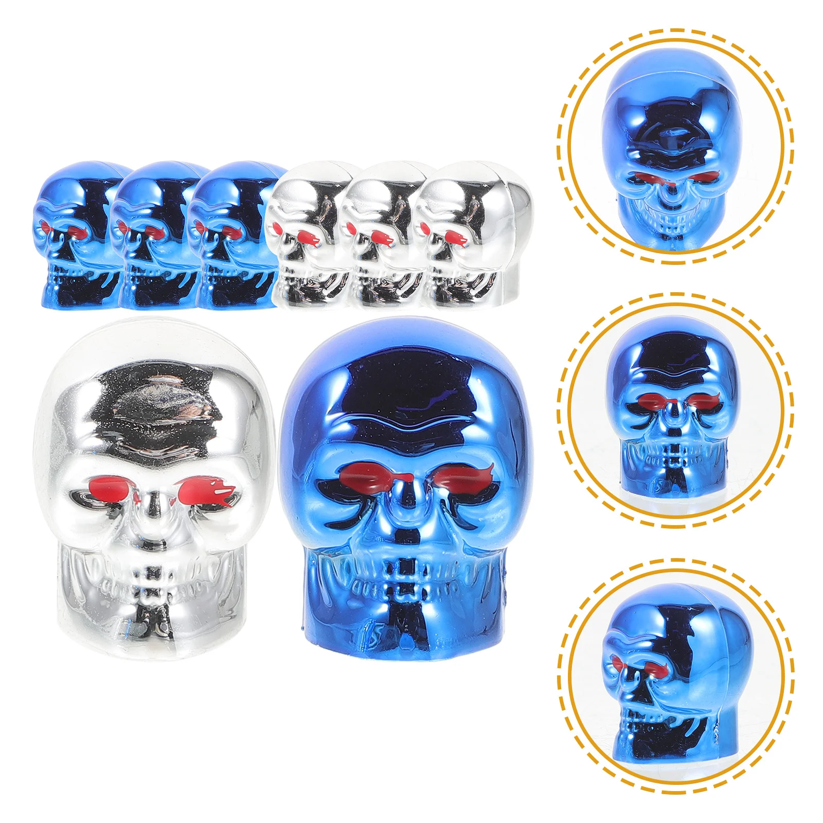 

8 шт. колпачки для шин ABS колпачки для штока клапана дизайн черепа универсальные для велосипедов грузовиков внедорожников автомобильные пылезащитные чехлы колпачки для шин автомобильная часть