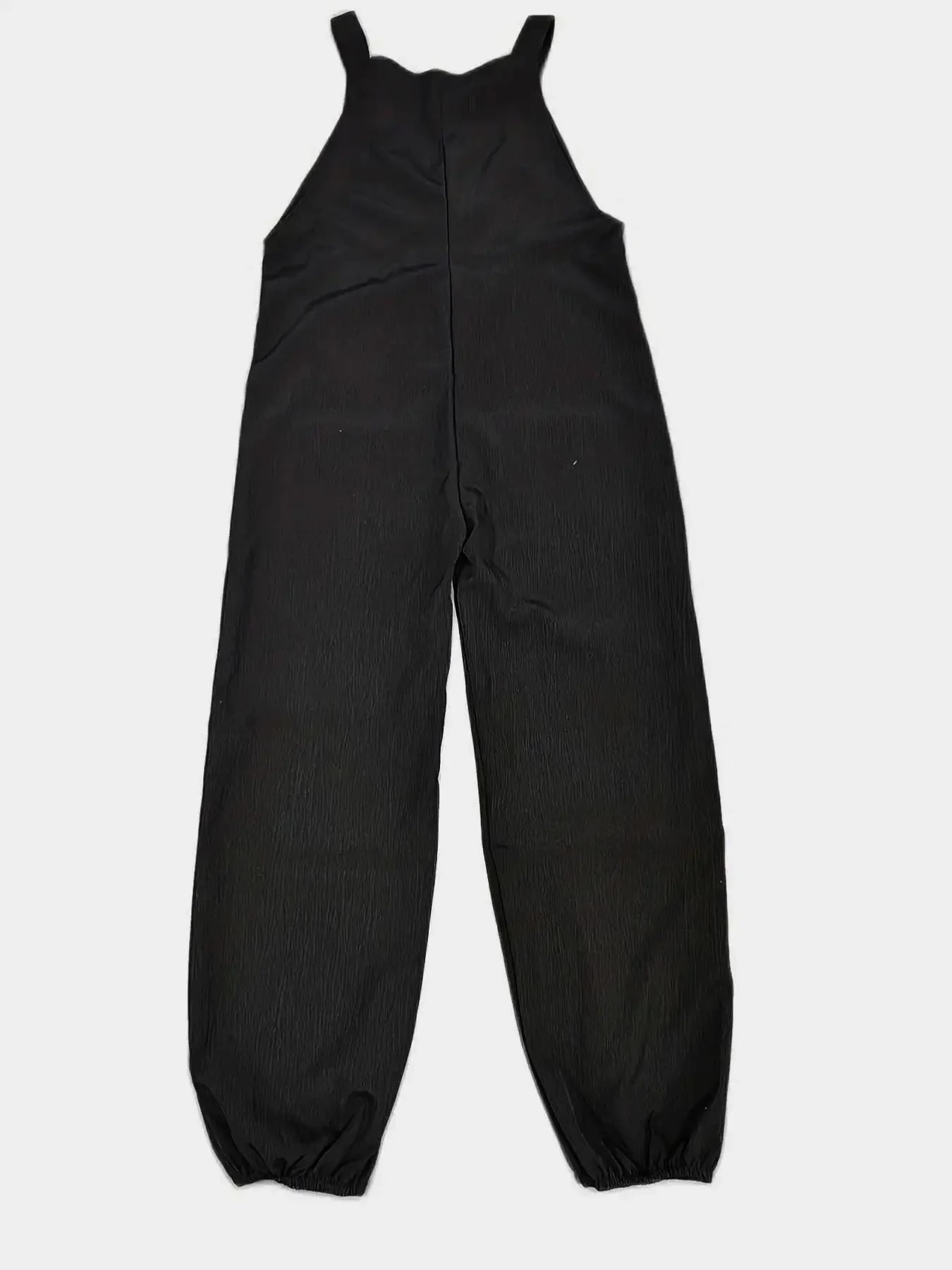 Plus Size 1XL-5XL Women Casual Suspender V-neck Jumpsuit Ladies Fashion Solid Color Loose Elegant Jumpsuit