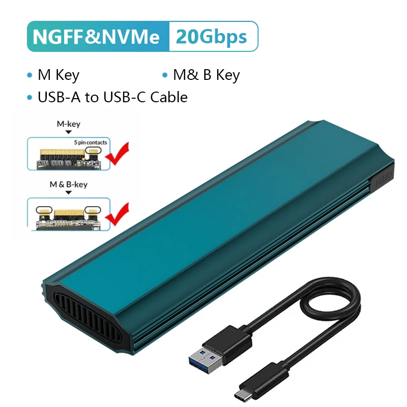 UTHAI M16 صندوق القرص الصلب SSD خالي من الأدوات بروتوكول مزدوج NGFF/NVME 20G/10G/5G Type-C 3.1 حاوية محرك الحالة الصلبة