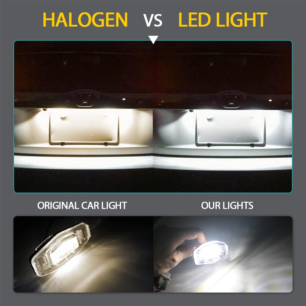 Car LED License Plate Light Lamp Assembly Replacement For Honda Accord Sedan Odyssey Pilot Civic & Acura MDX TSX TL ILX RDX RL view 6
