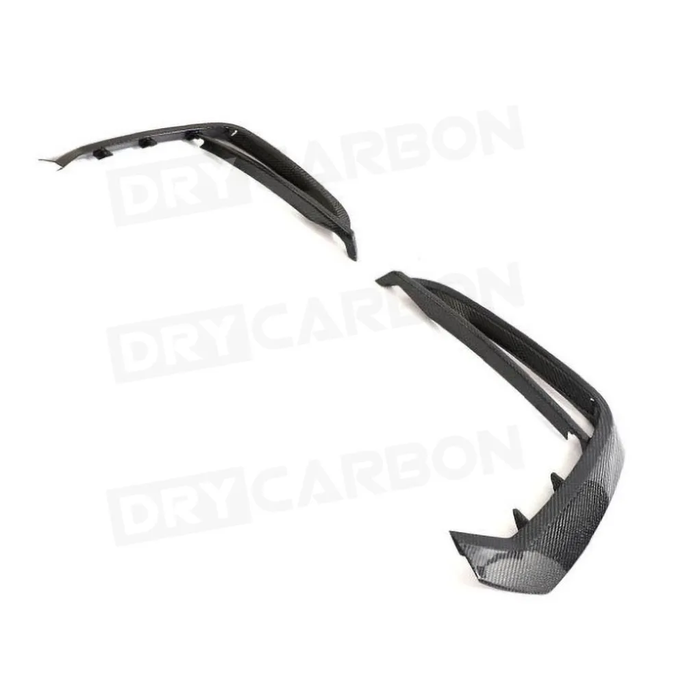 Dry Carbon Fiber Bumper Canards Foglamp Frame Cover Trim For Audi RSQ8 2020-2023 Racing Front Splitters Fin Air Vent Body Kits