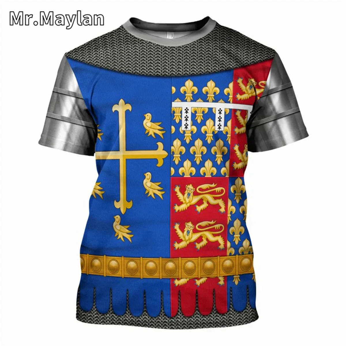 Medieval Knights Armor Cosplay Costume Tshirt 3D Men T shirt Vintage Fashion Short Sleeve Shirt Summer Streetwear Unisex Tee-008