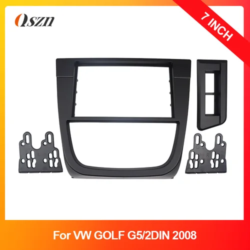 Fascia de coche de 7 pulgadas para VW GOLF G5 2007-2009, adaptador de marco de DVD, Radio estéreo, Audio, unidad principal de tablero, Kit de Panel de arnés de navegación
