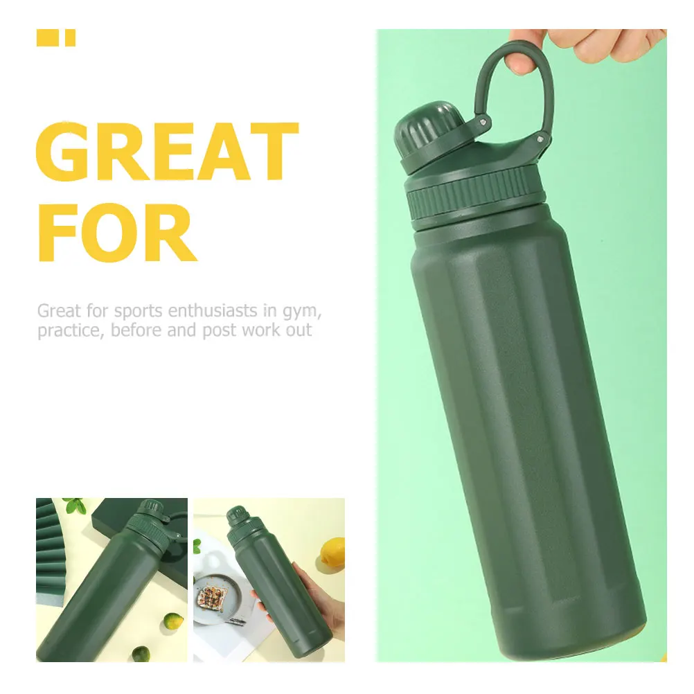 

Large Capacity Insulated Sports Water Bottle Olive Green Safe Chemical-Free Reusable for Gym Outdoor Fitness Hydration Container