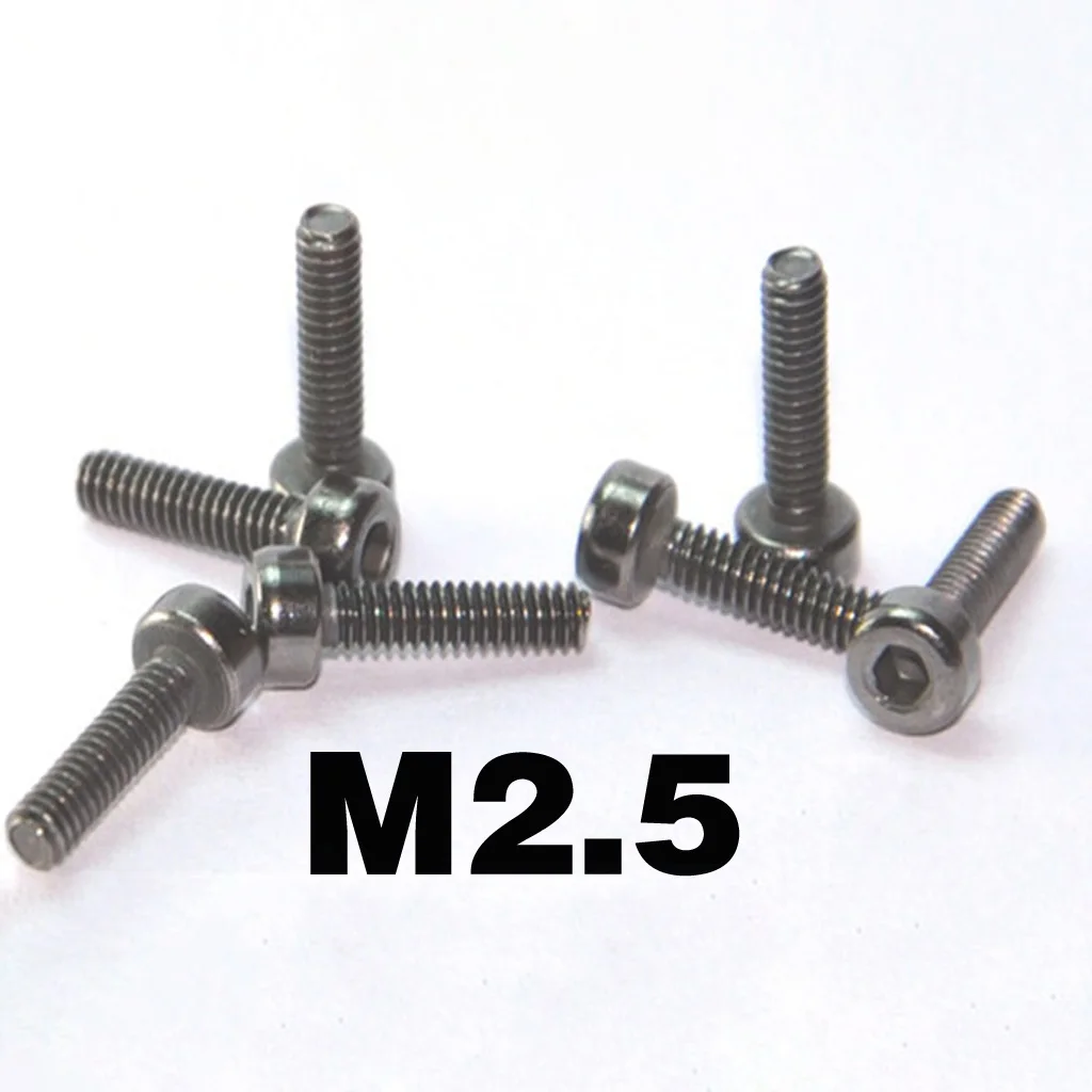 

M2.5x5/6/8/10/12mm Nickel Plated 12.9 Grade Alloy Steel Hex Socket Cap Head Screw DIN912 DIY Model Car Furniture fastener