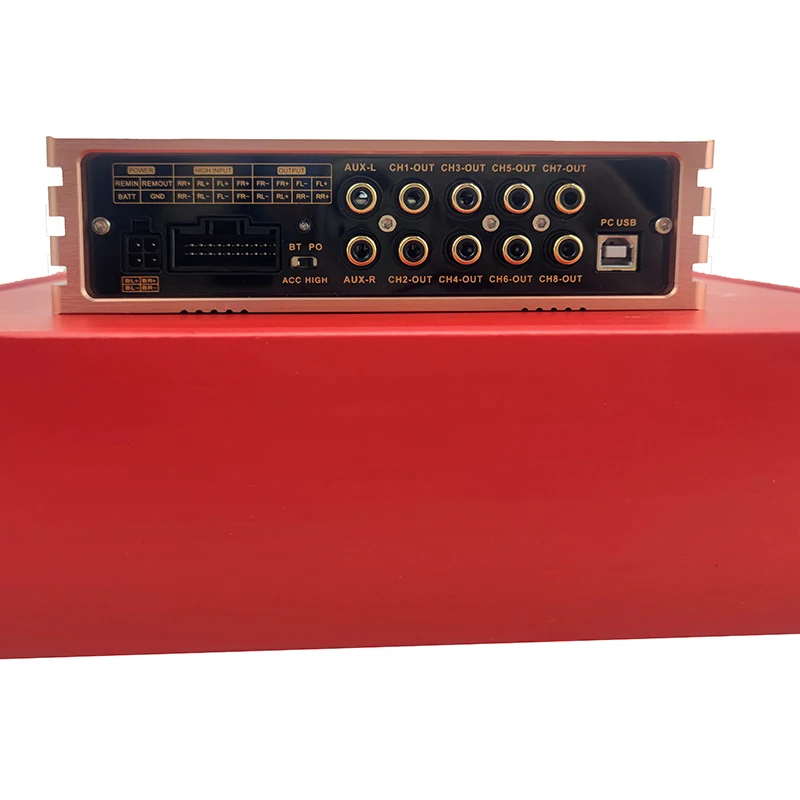 Hot Selling 4*50W Auto Power Amplifier Class AB 4-Channel Car DSP Amplifiers with Crossovers Korean Audio Subwoofer Amplifier