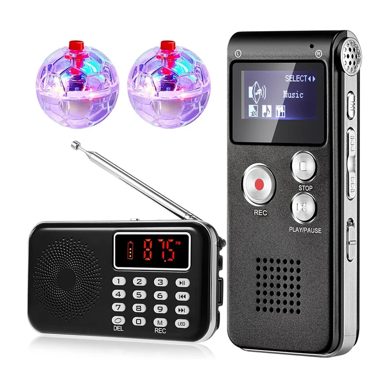 

A32T-Full Scan 4 Piece Kit: FM Radio, 8 GB Digital Recorders, 2 LED Cat Balls - Ideal For Scanning