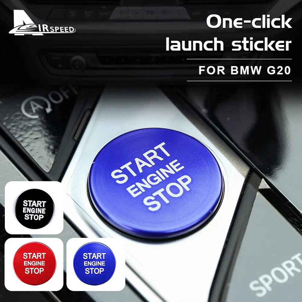 Accessories For BMW 3 Series G20 Steering Wheel Logo Badge Emblems, Ignition Console & Multimedia Knob Ring Decorative Sticker