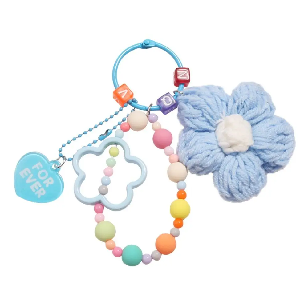 

New Handmade Keychain Pendant Colorful Attractive Acrylic Bag Decoration Five-petaled Flowers Bag Pendant