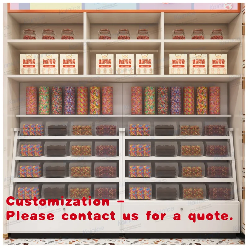 

Customize.Kainice Bulk Espositore Acrylic Display Rack Bakery and Candies Store Counter Gondola Shelf
